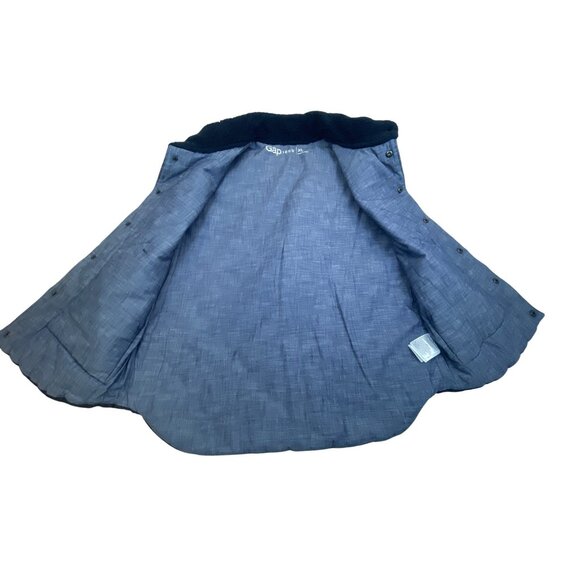 Gap 1969 Mens Dark Blue Quilted Denim Vest With Sherpa Lining & Pockets Size XL - Picture 3 of 8